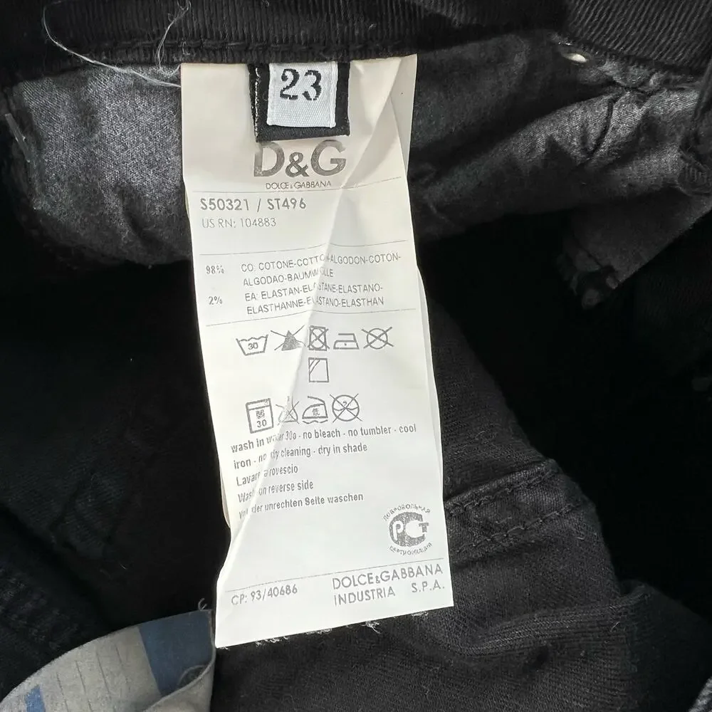 D&G Dolce & Gabbana Slimmy women’s black slim jeans pantd - Picture 9 of 10